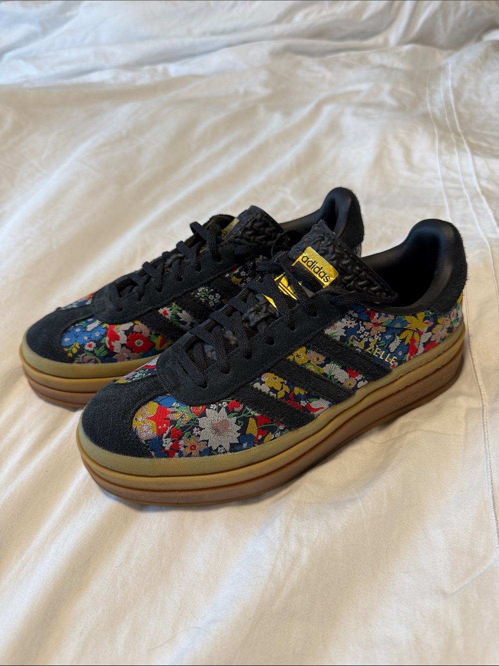 adidas Black Multicolor Floral Sneakers